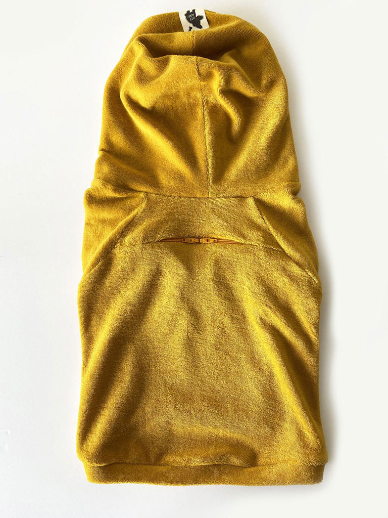 Handmade to order, dog hoodie, Honey mustard | Letsgizmo